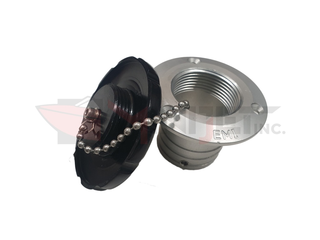 Billet Aluminum Fuel Cap with Retainer-Chain (Non-Vented)
